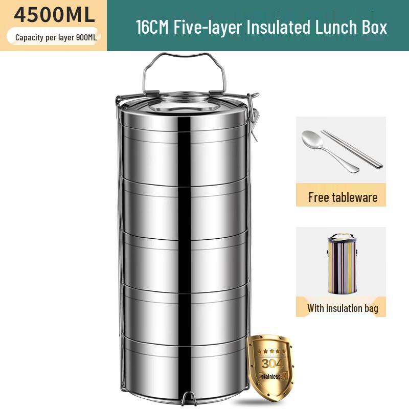 DM Stainless Steel Multi-Layer Bento Lunch Box
