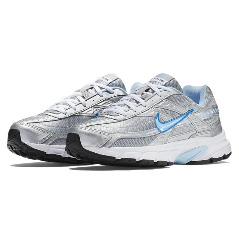 Nike Initiator Running Shoes Women's Low Top Metallic Silver/White/Cool Gray/Ice Blue Sneakers 394053-001