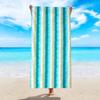 1pc ultra-fine fiber striped beach towel, suitable for camping, beach, surfing, swimming essential multifunctional beach towel