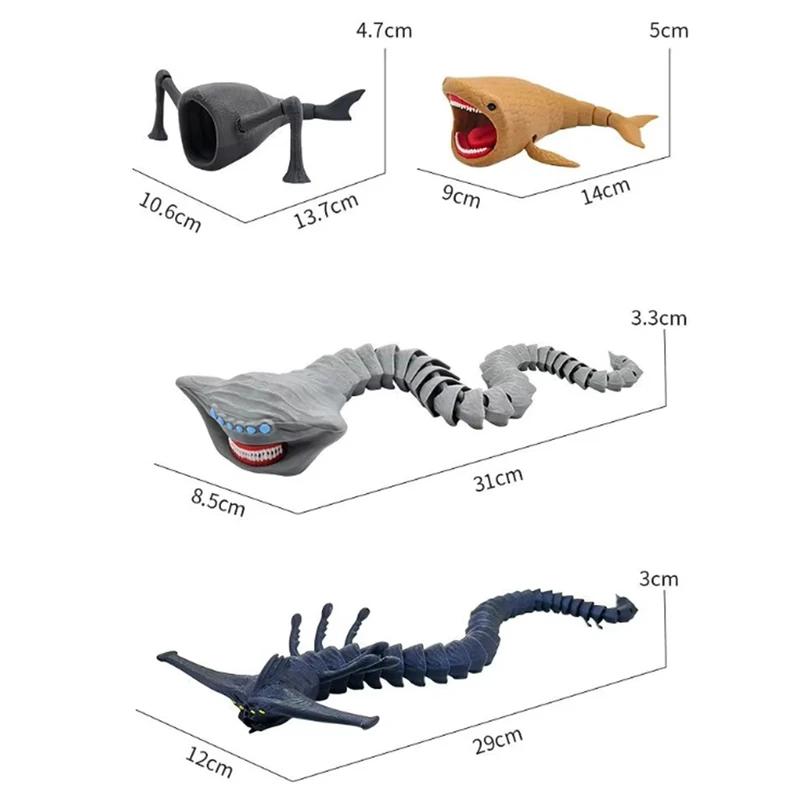 Neue 3D-gedruckte Subnautica Sea Eater Tiefsee-Monster-Figur Modell Kreative Monster-Serie Ornament Heimdekoration Kinder Neujahrsgeschenk