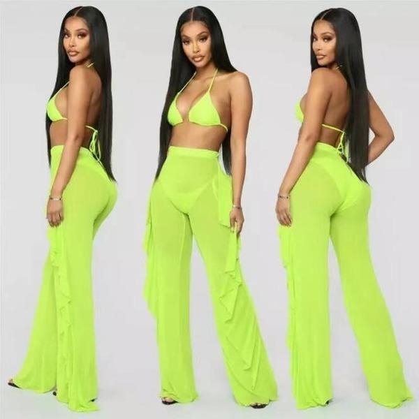 Buy Sexy Women See-through Pants Bikini 
