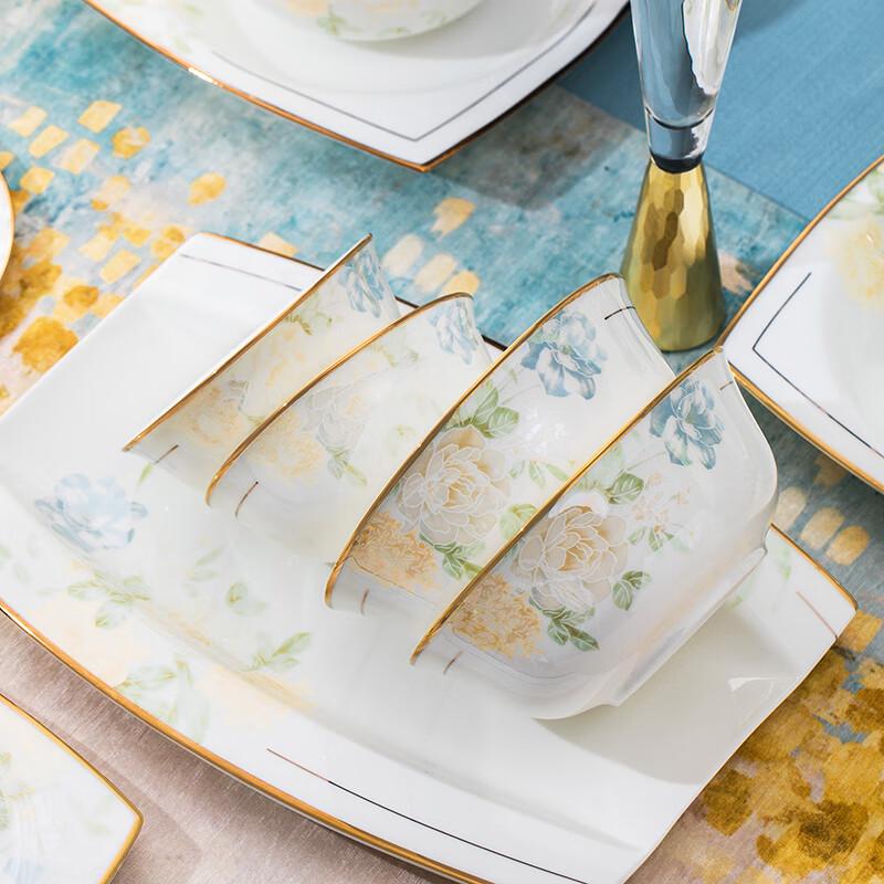 YiChen Ceramiczne Miski Stołowe w Stylu Europejskim Jingdezhen - Marzycielskie Kwiatowe