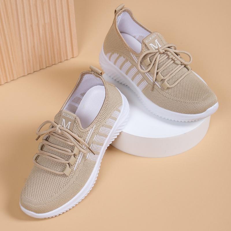 Shoes for women 2024 new casual fashion running shoes flying woven breathable women's shoes soft sole trend sneakers women