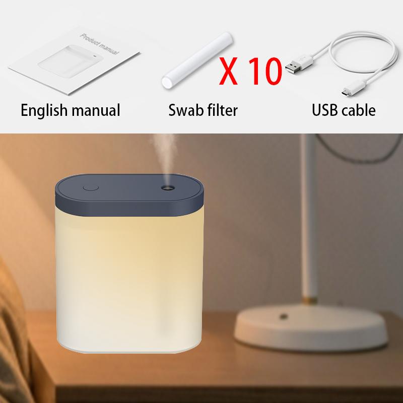 Umidificator de aer de 280 ml Difuzor de aromă USB portabil cu lumină de noapte Ceață rece pentru dormitor acasă purificator de plante de mașină humificador