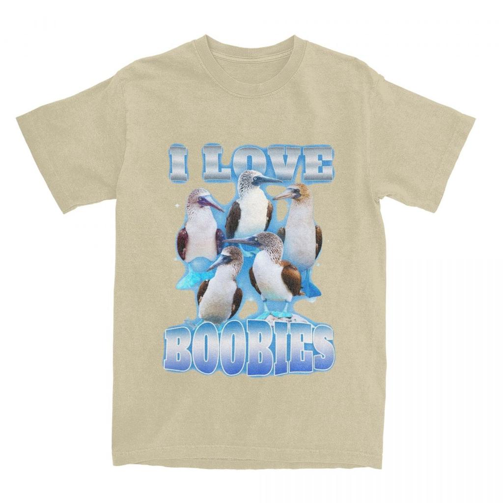 Womens I Love Boobies Bird Meme T Shirt Accessories Funny Boobs Bird Pure Tshirt Clothes Amazing Tee Shirt Women Clothing Y2K