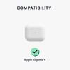 Kwmobile Earphone Case Apple Airpods 4 Compatible Case - Wireless Earphones Silicon Fall Prevention White