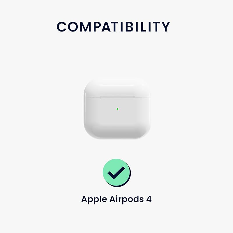 Kwmobile Earphone Case Apple Airpods 4 Compatible Case - Wireless Earphones Silicon Fall Prevention White