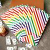 Rainbow Colorful Dot Stripe Paper Bag Gift Bags Wedding Party Open Top Stand Up Favor Bags DIY Candy Birthday Supplies