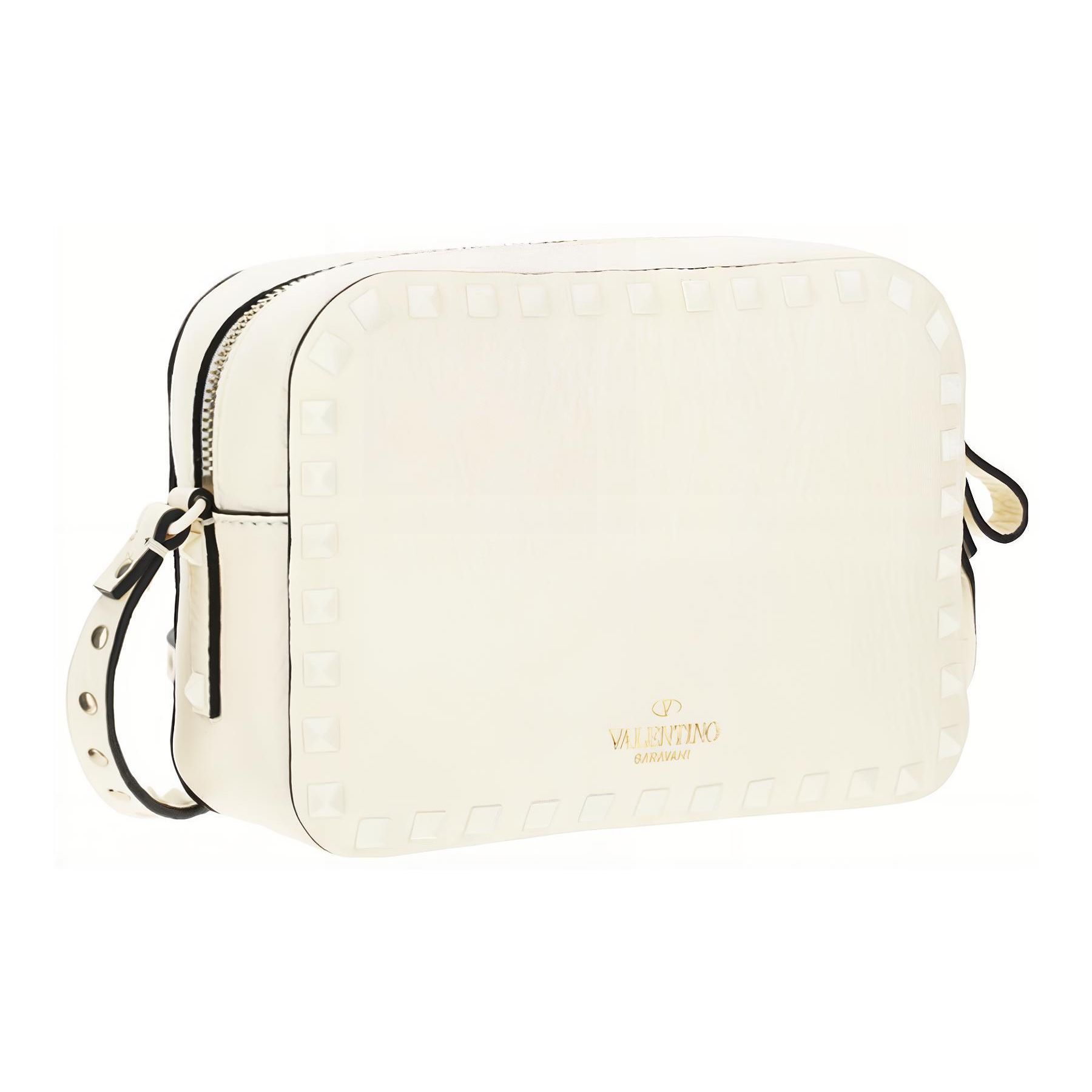 

Valentino Rockstud Zip Closure Calfskin Shoulder Bag Women Shoulder Bag White 1W0B0809CJV-098 Basic Set (Bag+Dust Bag)