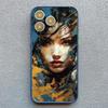 Portrait Art Watercolor Painting Phone Case For iPhone 15 14 13 12 Mini 11 Pro Max SE2 15 14 7 8 Plus XS X XR Shockproof Covers