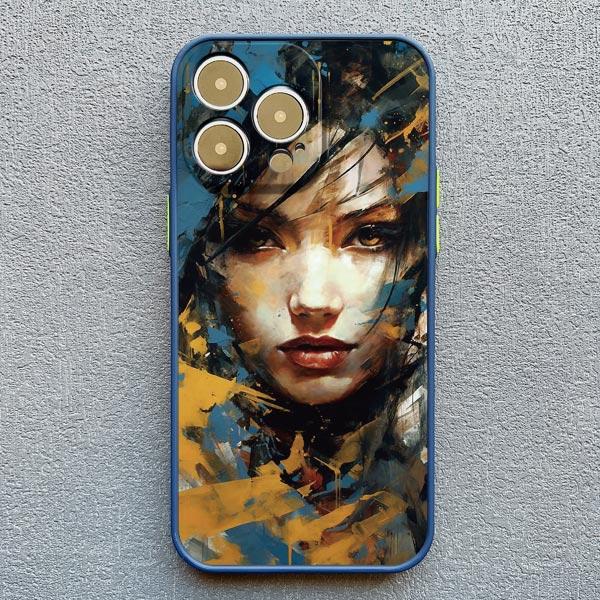 Portrait Art Watercolor Painting Phone Case For iPhone 15 14 13 12 Mini 11 Pro Max SE2 15 14 7 8 Plus XS X XR Shockproof Covers