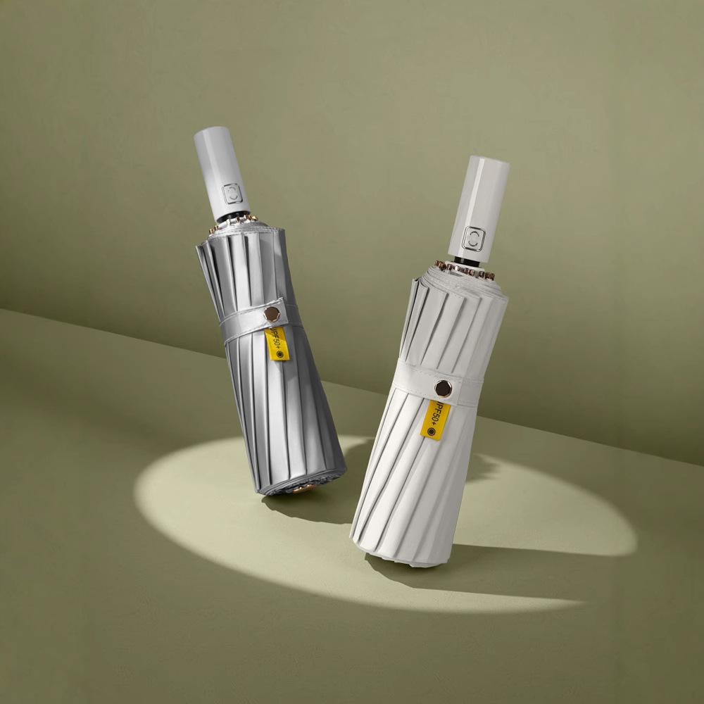 Retro 16-Bone Automatic Sun & Rain Parasol: Cooling, Anti-UV, Folding, Dual-Use Umbrella for Women