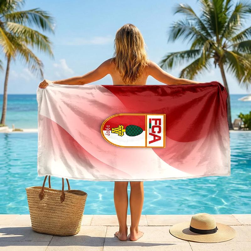 FC Augsburg FC print Quick Dry Beach Towel Microfiber Absorbent Portable Travel Swimming Towel