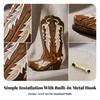 Rustic Wooden Boot Vase with Hanging Hook Vintage-Inspired Cowboy