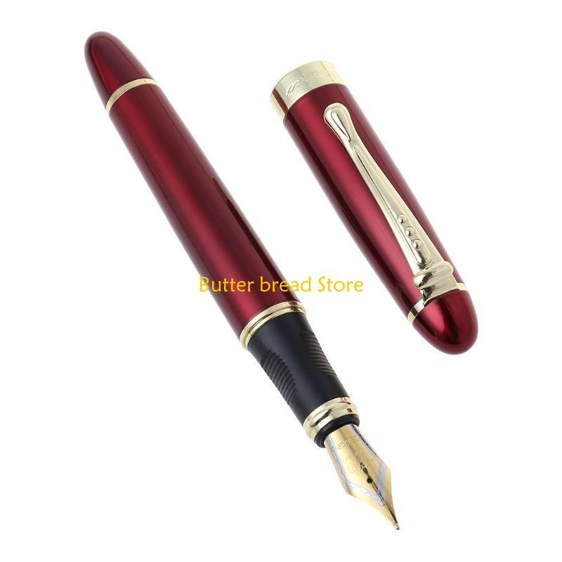 W89C Jinhao X450 Luxury Men s Fountain Pen Business Student 0.5mm for Extra Fine Nib прозрачный красный