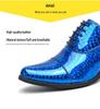 Men's Glossy Leather High Heel Shoes, Large Size, 6cm Height Increase, Trendy Nightclub Style for Spring and Autumn
