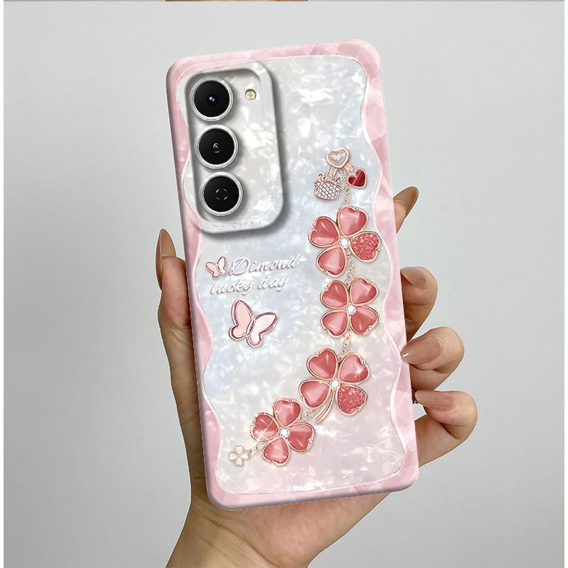 Casing For Tecno Spark 40 Pro 40Pro+ Plus 4G Aesthetic Flowers Phone Case Slim Liquid Silicone Anti Drop Protection Soft Cover