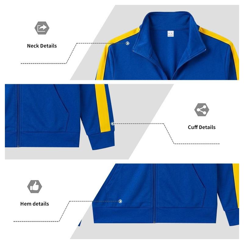 Mens Loose Fit Zip Up Stand Collar Sport Jacket