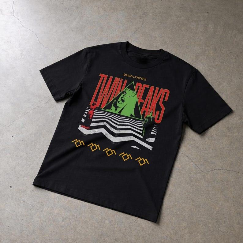Twin Peaks Tshirt Fire Walk With Me Laura Palmer Print Cotton Tshirt Retro Style Classic Graphic Unisex Unisex Summer Streetwear