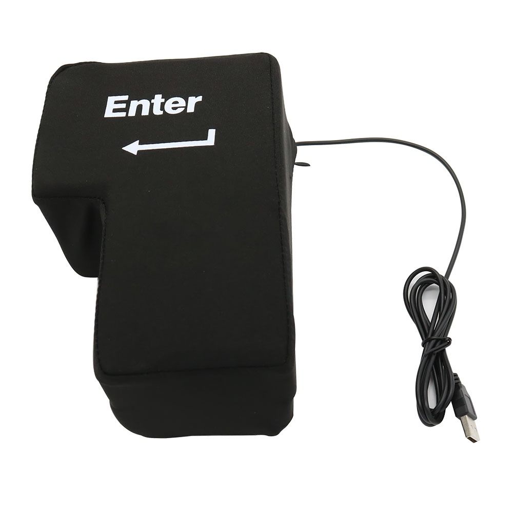 Desktop Pillow Big Enter Key USB Keyboard Computer Enter Key USB Vent Button Office Supplies