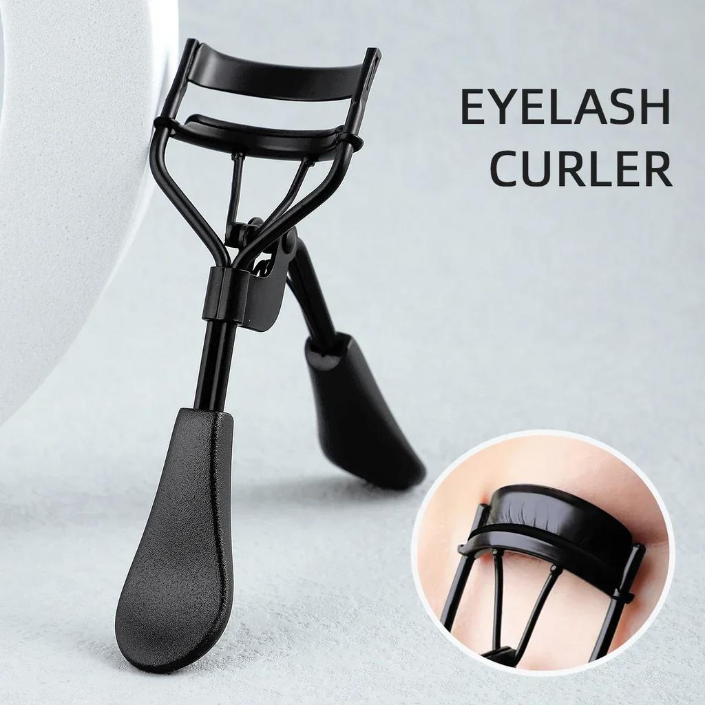 1 tragbarer Wimpernzange schwarz, Wimpernzange aus Edelstahl langanhaltende Formung, geeignet für weibliches Wimpernlifting, Augenwimpern