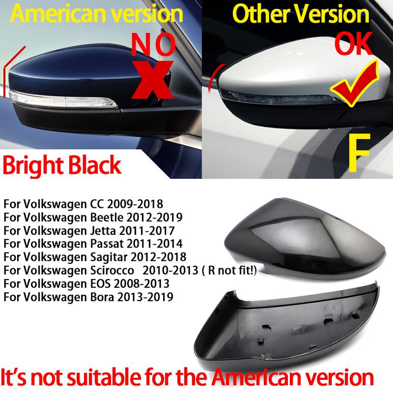 Carbon Look Side Wing Mirror Cover for VW Golf 7.5 MK7 7 GTD R GTI 6 Passat B7 CC Scirocco Polo 6R 6C MK6 Cap for Jetta 6 MKVI