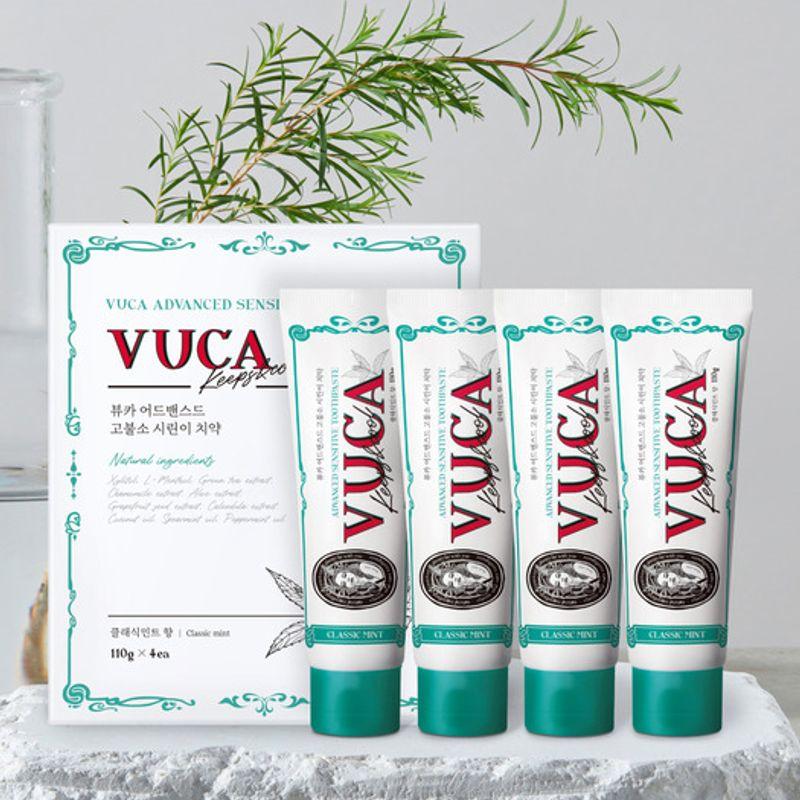 VUCA Viewca Advanced Sensitive Toothpaste Classic Mint Flavor 110g Pack of 4 110g 4 pieces