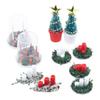 1:12 Miniature Dollhouse Christmas Scene Accessories Candle/Tree Diy Xmas Living Room Decor Micro Landscape Model