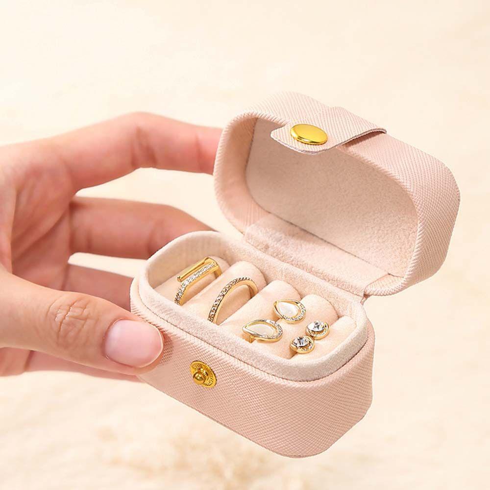Leather Water-proof Travel Earring Holder Ring Display Box Jewelry Storage Case Jewelry Organizer