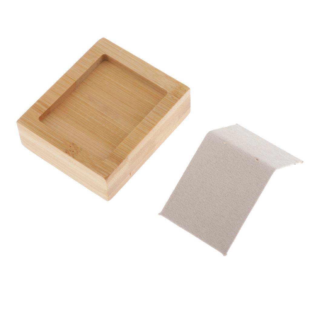 Bamboo Wooden Drop Earrings Ear Studs Display Rack Organizer 1 Slot White