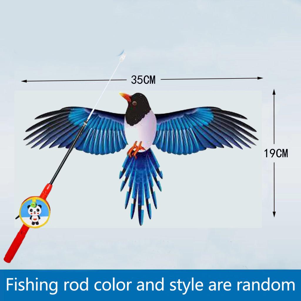 New Dynamic Kite Fishing Rod Kite Children'S Swallow Kite Breeze Easy Fly Handheld Wings Shaking Stall