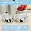 100Pcs 68Ml Aluminum Foil Oval Non-Stick Baking Cups Cake Containers With Clear Lids Heat Resistant For Cakes