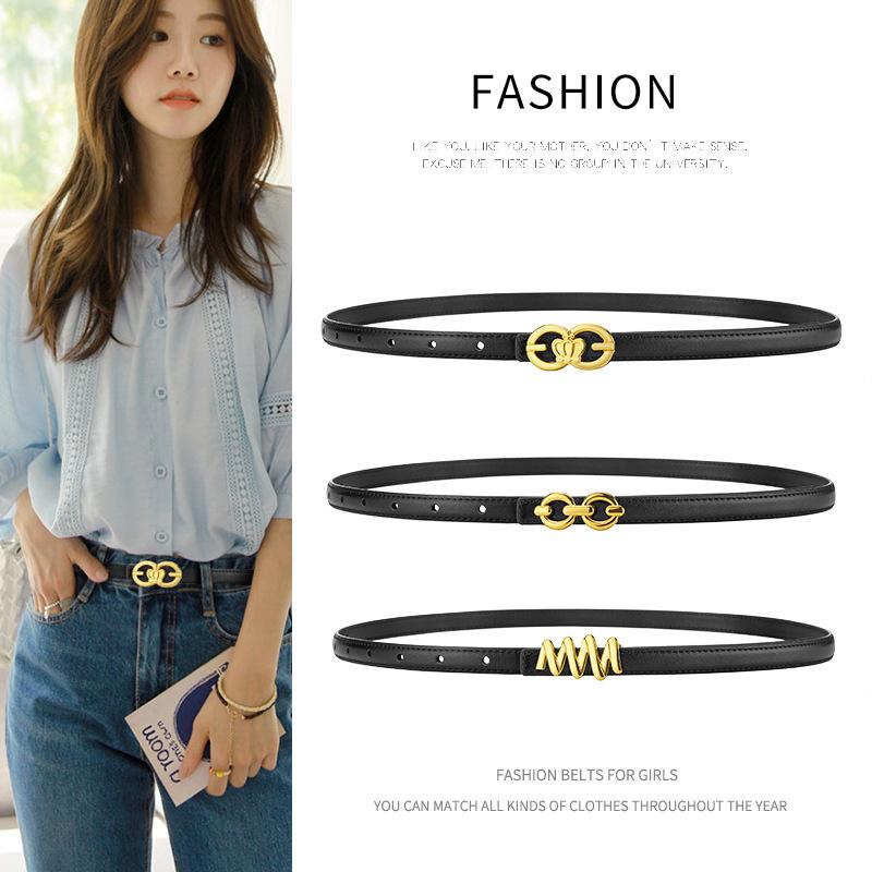 Belt Ladies Textured Casual Belt Women'S Interlocking Fine Dress Suit Belt