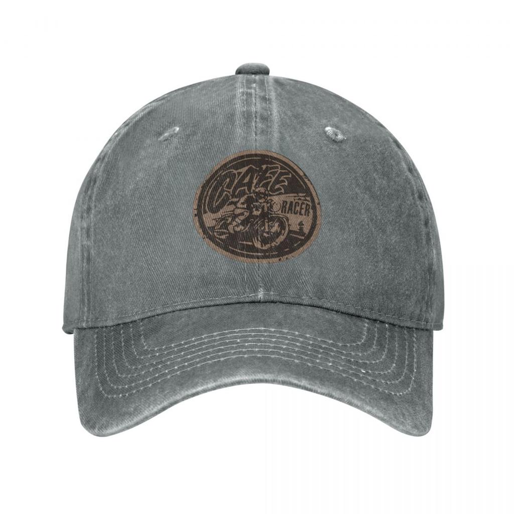 Cappellino da Baseball Cafe Motociclista Abbigliamento per Uscita Unisex Donna Classico Denim Usurato Lavato Copricapo da Motociclista