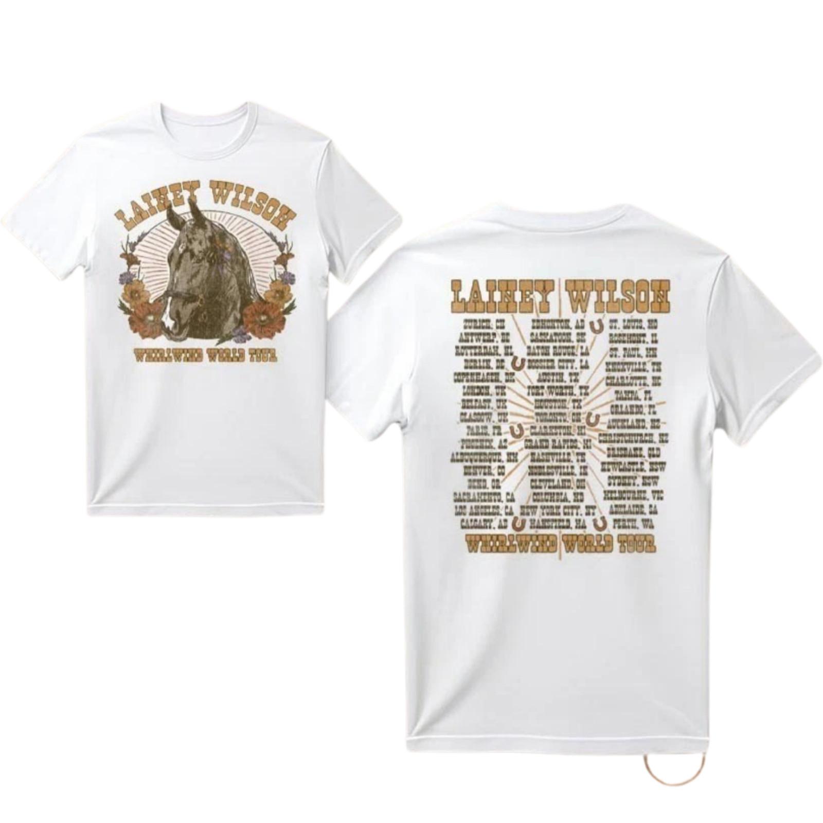 Lainey Wilson Whirlwind World Tour 2026 Official Tour T-Shirt XL