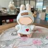 Clothes For 17Cm Doll Cute Bunny Doll Accessories With Knitted Clothes Rabbit Ears Hat Heart Sweater For Toy Collectors  Clothes