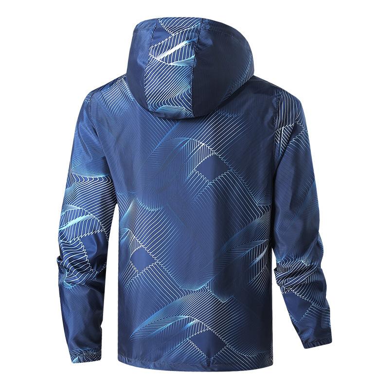 Men's Spring and Autumn Versatile Loose Thin Casual Hooded Windproof Sports Mountaineering Top