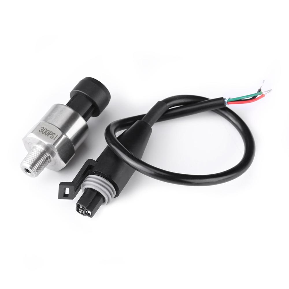 Stainless Steel Pressure Transducer 1/8 NPT Thread Connector Harness Pressure Sensor Pressure Transmitter Water Pressure