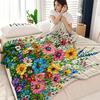 1pc of Wildflower Printed Plush Blanket, Modern Style, Soft And Comfortable, Digitally Printed, Suitable for All Seasons, Perfect for Travel, Sofa, Be