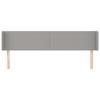 VidaXL Headboard with Ears Light Grey 183x16x78-88 Cm Fabric3118502
