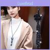Exquisite Korean Style Crystal Flower Necklace For Women With Chic Long Beaded Chain