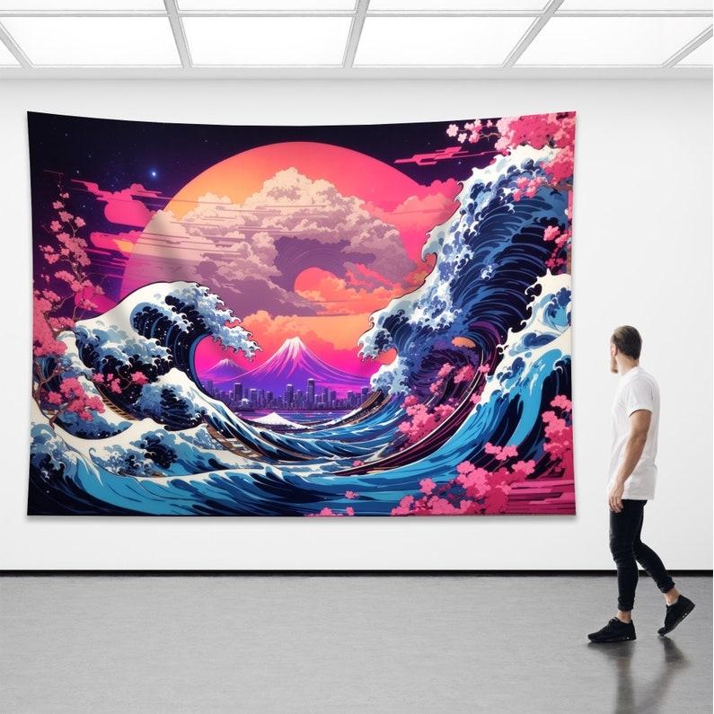 Katsushika Hokusai Kainan tapestry 75x100 чёрный