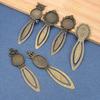 1/5PCS Gift For Friend Oval Style Antique Bronze Color Iron Metal Bookmark Vintage Cabochon Base Cameo Setting Cabochon Settings