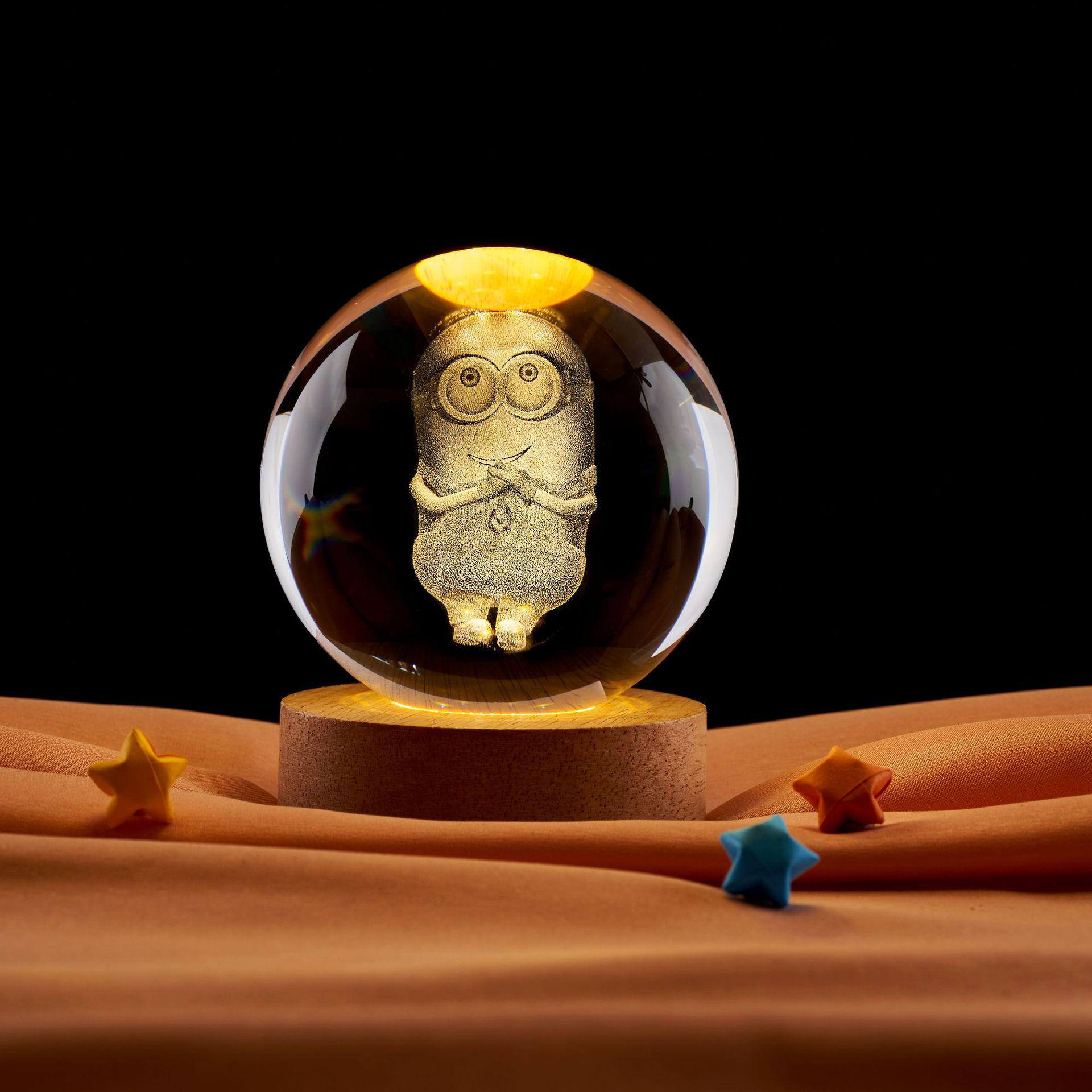 3D Anime Crystal Ball Night Light: Children s Creative Birthday Gift & Souvenir