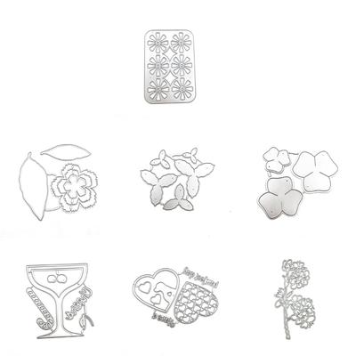 Matrices de découpe à gaufrage ajourées Verre à vin Découpe pour fabrication de cartes, invitations, album de scrapbooking DIY