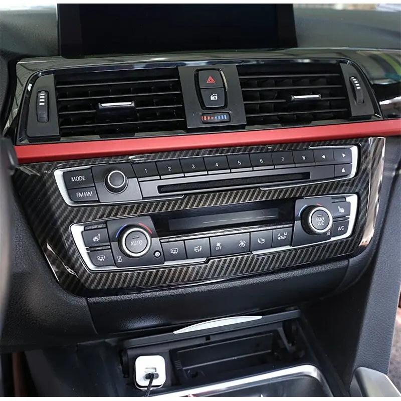 Carbon Fiber CD Air Conditioning Button Frame Suitable For BMW 3 Series F30 F31 F32 F33 F34 F36 F80 F82 M3 M4 2012-2018