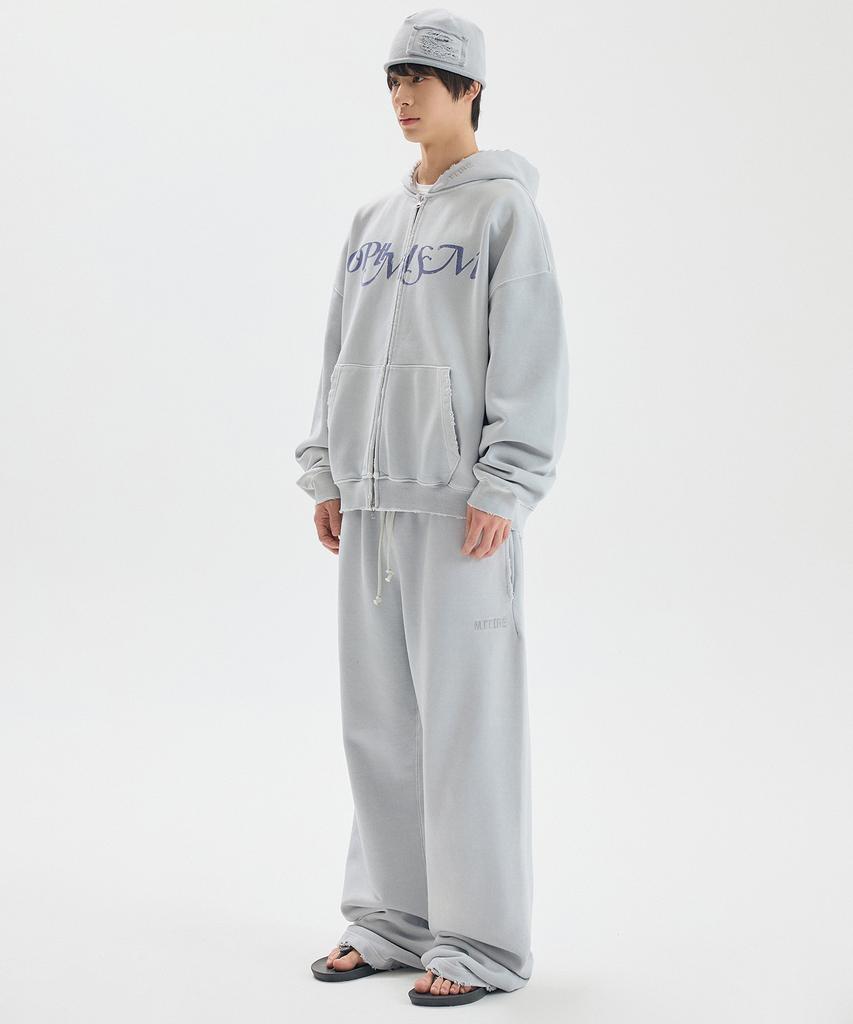 Matile Vtg Washed Straight Sweat Pants / Light Gray