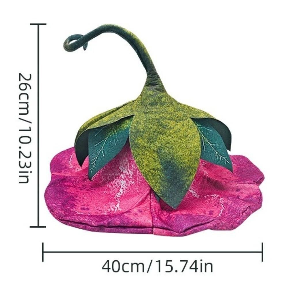 Vintage Flower Witch Hat Comfortable Elastic Fit Floral Stage Costume Hat Party Photo Accessory