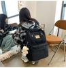 Schoolbag female Korean version ulzzang college style small fresh cute drawstring hairball soft girl student transparent backpack