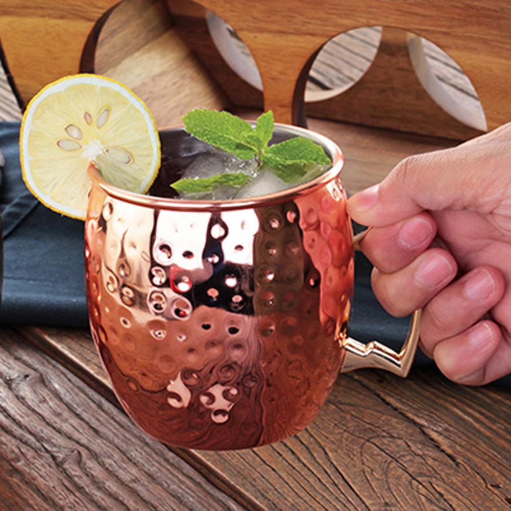 530ml Hrnky na Moscow Mule Pivo Víno Poháry Nerezová ocel potravinářské kvality Nerozbitné Nádobí Měděné Hrnky Sklenice na Pivo Víno Barové Nástroje